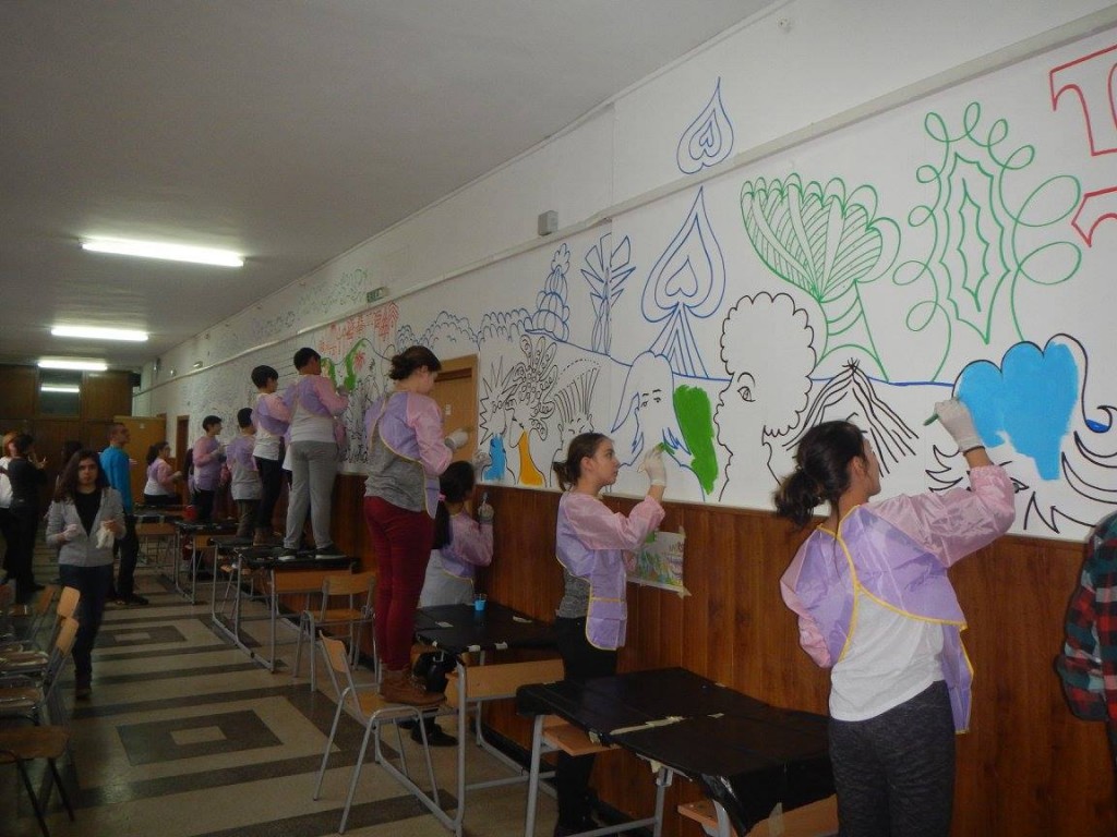 pictura murala la Colegiul Mihai Eminescu -3