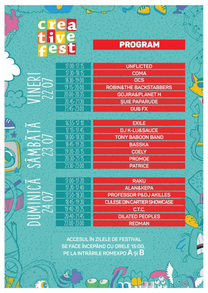 Flyer program Creative Fest