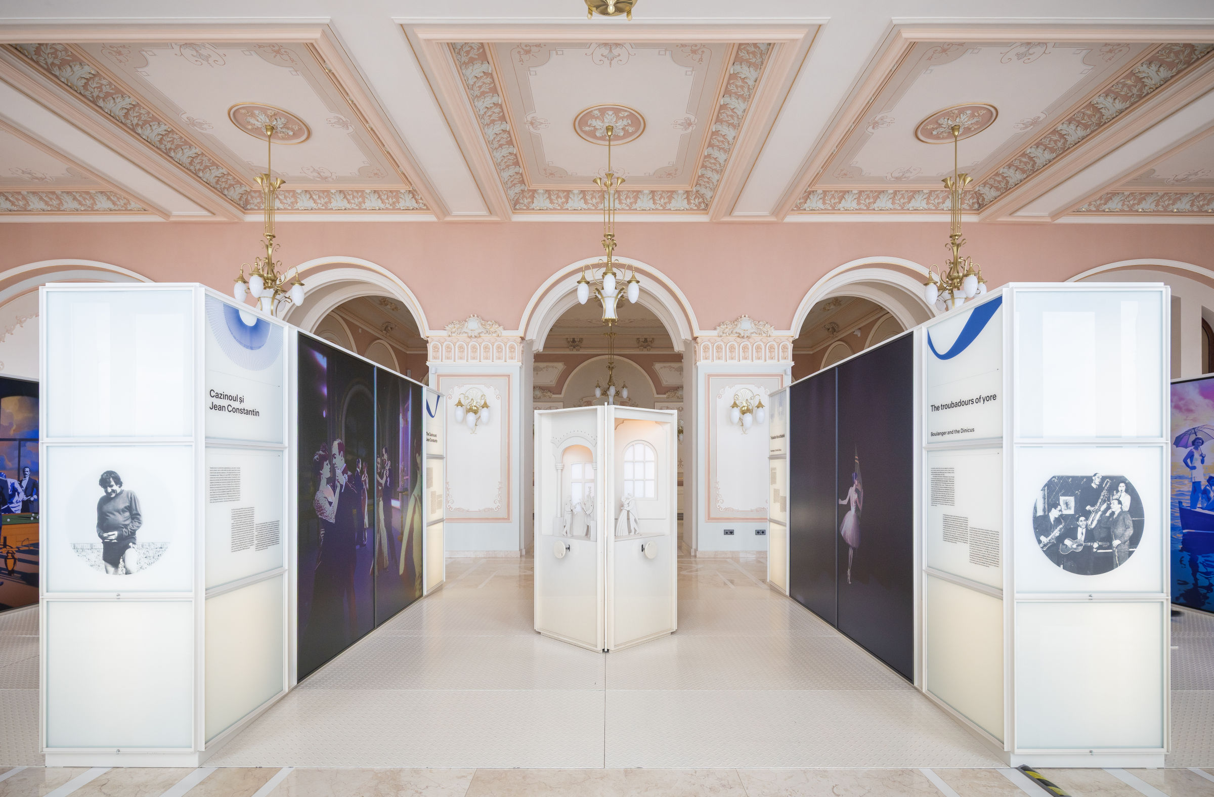 parter – istoria cazinoului – instalatii mecanice si ecrane mutimedia